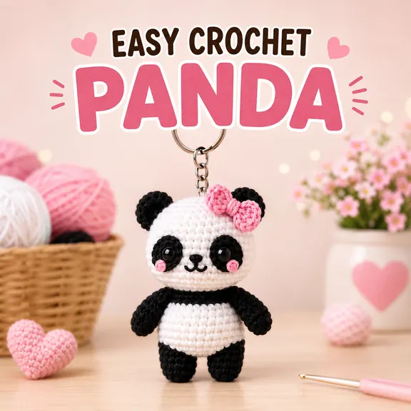 Amigurumi keychain crocheted from a vault pattern 2