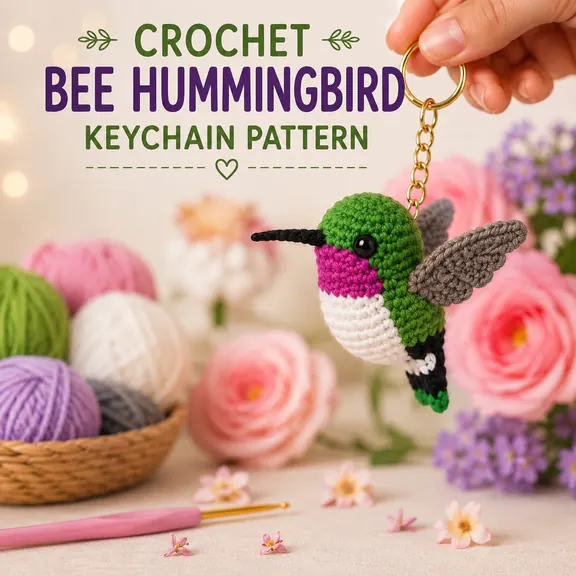 Amigurumi keychain crocheted from a vault pattern 5
